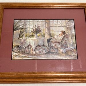Framed Trisha Romance Art Print with Wooden Frame